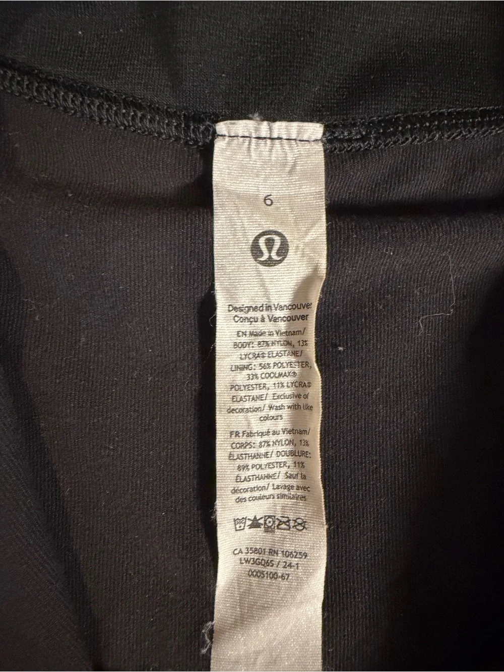 lululemon athletica Black Zip-Up Bomber Jacket
